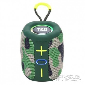Bluetooth-колонка TG658 з RGB-підсвічувачем, speakerphone, радіо, camouflage. . фото 1