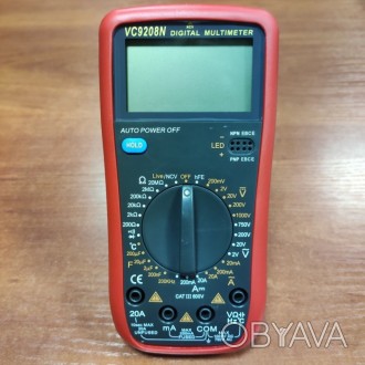 Цифровой Профессиональный мультиметр VC9208N тестер вольтметр + термопара