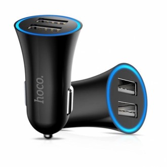 Автомобильное зарядное устройство от прикуривателя HOCO UC204 2USB 2,4A Чёрный. Николаев. фото 1 Автомобильное зарядное устройство от прикуривателя HOCO UC204 2USB 2,4A Чёрный. Николаев. фото 1