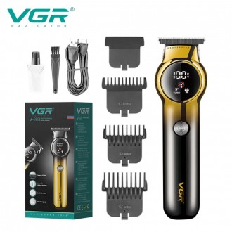 
Аккумуляторный триммер для бороды и усов VGR V-989 с LED дисплеем, режимом Turb. . фото 2