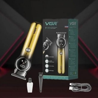 
Аккумуляторный триммер для бороды и усов VGR V-989 с LED дисплеем, режимом Turb. . фото 11
