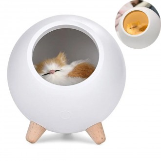 Креативний портативний дитячий нічник Котик у будиночку Cat House Білий Світильник з регулюванням яскравості. Дніпро. фото 1 Креативний портативний дитячий нічник Котик у будиночку Cat House Білий Світильник з регулюванням яскравості. Дніпро. фото 1