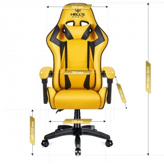 Комп'ютерне крісло Hell's HC-1007 - безкомпромісна пропозиція для спеціальних за. . фото 5