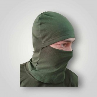 Балаклава трикотажная летняя олива мужская однотонная. Івано-Франківськ. фото 1