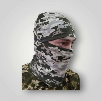 Балаклава пиксель трикотажная летняя. Івано-Франківськ. фото 1
