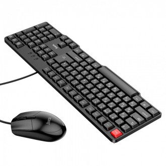 Комплект проводная клавиатура и мышь HOCO GM16 - отличный вариант для работы за . . фото 3