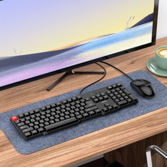 Комплект проводная клавиатура и мышь HOCO GM16 - отличный вариант для работы за . . фото 8