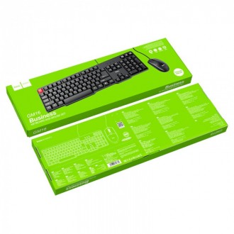 Комплект проводная клавиатура и мышь HOCO GM16 - отличный вариант для работы за . . фото 9