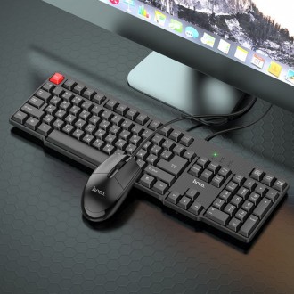 Комплект проводная клавиатура и мышь HOCO GM16 - отличный вариант для работы за . . фото 7