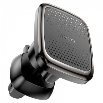 HOCO CA106 Air outlet magnetic car holder Black Metal Gray – универсальный автом. . фото 4