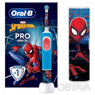 Детская электрическая зубная щетка Oral-B D103-413-2KX-Spider-Man Приучить детей. . фото 1