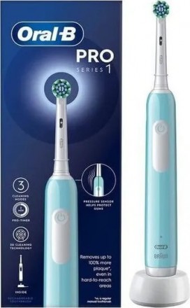 Електрична зубна щітка Oral-B PRO1 D305-513-3-Сaribbean-Blue блакитна. Київ. фото 1 Електрична зубна щітка Oral-B PRO1 D305-513-3-Сaribbean-Blue блакитна. Київ. фото 1