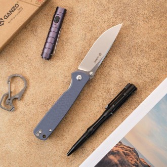 Опис ножа Ganzo G6805, сірого:
 Модель Ganzo G6805 - це універсальний ніж, який . . фото 11
