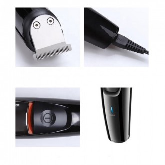 Машинка для стриження волосся й бороди акумуляторна бездротова з насадками 3,6,9. . фото 3