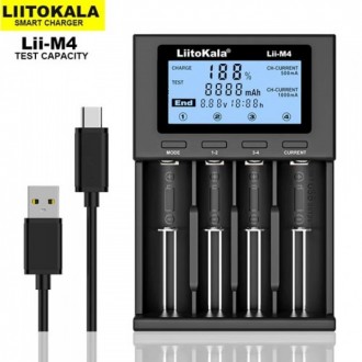 Зарядное устройство LiitoKala Lii-M4 – универсальное, интеллектуальное зарядное . . фото 2