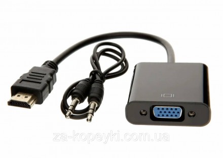 Адаптер-конвертер (переходник) HDMI для VGA D-SUB FULL HD — устройство, позволяю. . фото 4
