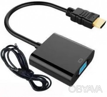 Адаптер-конвертер (переходник) HDMI для VGA D-SUB FULL HD — устройство, позволяю. . фото 1
