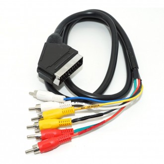 Кабель Merlion SCART (тато) -6RCA (тато), 1,5m, Q100. Киев. фото 1 Кабель Merlion SCART (тато) -6RCA (тато), 1,5m, Q100. Киев. фото 1