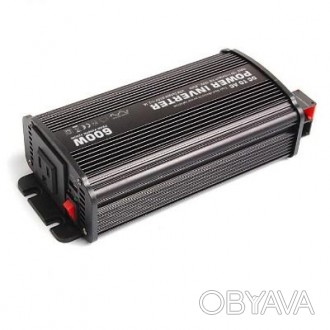 Інвертор напруги Carspa-600-122 (600Вт), 12/220V, approximated, 1Shuko, USB, кле. . фото 1