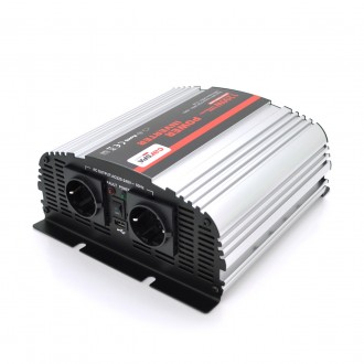 Інвертор напруги Carspa-1200-242 (1200Вт), 12/220V, approximated, 2Shuko, USB, . Київ. фото 1 Інвертор напруги Carspa-1200-242 (1200Вт), 12/220V, approximated, 2Shuko, USB, . Київ. фото 1