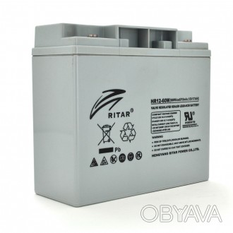 Акумуляторна батарея AGM RITAR HR12-60W, Gray Case, 12V 17.0Ah ( 181 х 77 х 167 . . фото 1