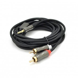 Кабель VEGGIEG AR2-5 DC3.5 (тато) => 2хRCA (тато), GOLD Jack, CU, Stereo, кругли. Киев. фото 1 Кабель VEGGIEG AR2-5 DC3.5 (тато) => 2хRCA (тато), GOLD Jack, CU, Stereo, кругли. Киев. фото 1