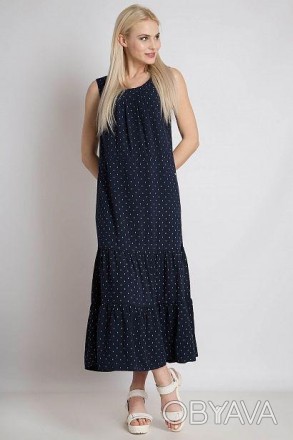 Длинное летнее платье от финского бренда Finn Flare. Оригинальный расклешенный п. . фото 1