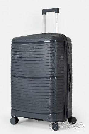 Дорожный большой чемодан на 4-х колесах Three Birds из полипропилена с кодовым T. . фото 1