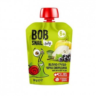 Пюре Яблуко Груша Чорна Смородина Равлик Боб Bob Snail , 90г. Бровари. фото 1 Пюре Яблуко Груша Чорна Смородина Равлик Боб Bob Snail , 90г. Бровари. фото 1