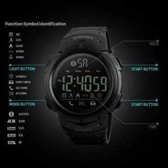 Наручний годинник 1301BK SKMEI, BLACK, Smart Watch. . фото 5