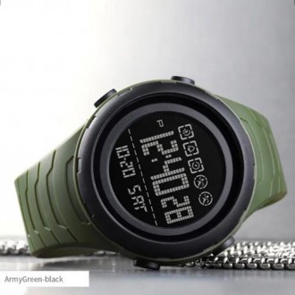 Наручний годинник 1674AGBK SKMEI, ARMY GREEN-BLACK. . фото 4