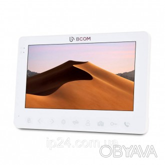 Відеодомофон BCOM BD-780 White з кольоровим 7-дюймовим TFT-екраном, сенсорними к. . фото 1