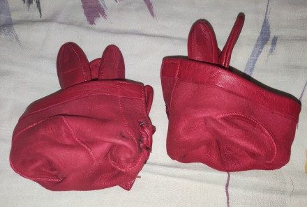 Короткие, кожаные перчатки без подкладки, ширина-8.5см, длина-18см, средний пале. . фото 6