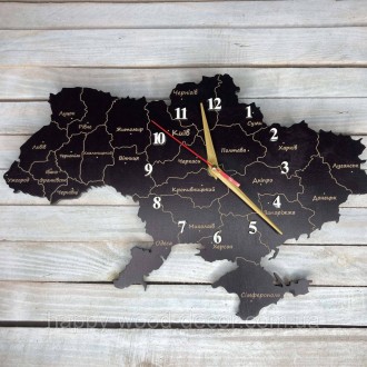 Часы настенные карта Украины:
Часы изготовлены из фанеры в форме карты Украины. . . фото 2