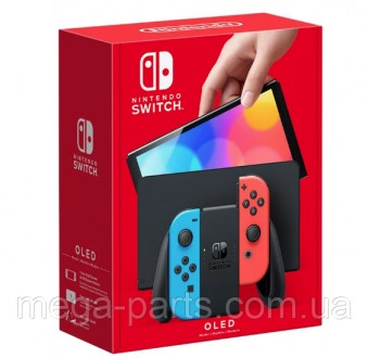 Портативна ігрова приставка Nintendo Switch OLED with Neon Blue and Neon Red Joy. . фото 11