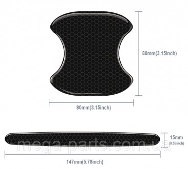 Набір захисних силіконових наклейок на дверну ручку автомобіля
Кількість: 8 шт./. . фото 4