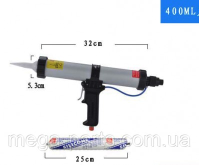 Професійний пневматичний пістолет для нанесення однокомпонентних герметиків 
Пне. . фото 4
