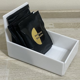 Компактный органайзер для дрип пакетов кофе, Белый, пластиковый, для чайных паке. . фото 4