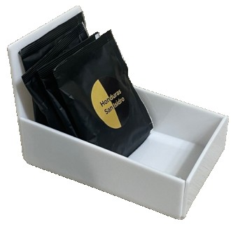 Компактный органайзер для дрип пакетов кофе, Белый, пластиковый, для чайных паке. . фото 2