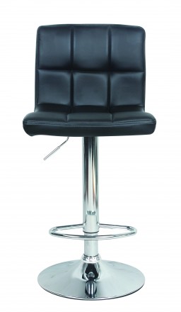 Високий барний стілець, матеріал екошкіра, металева основа з хромом, з підніжкою. . фото 3
