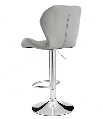 Високий барний стілець, матеріал сидіння і спинки екошкіра, хромована металева о. . фото 4