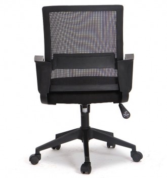 Сучасне офісне крісло, висока спинка з чорної сітки mesh, м'яке сидіння з чо. . фото 4
