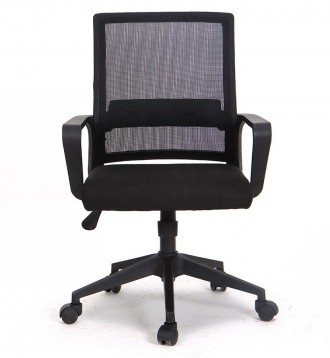 Сучасне офісне крісло, висока спинка з чорної сітки mesh, м'яке сидіння з чо. . фото 3