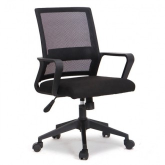 Сучасне офісне крісло, висока спинка з чорної сітки mesh, м'яке сидіння з чо. . фото 2