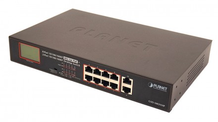 Некерований гігабітний комутатор PoE Planet GSD-1002VHP (8Port 10/100/1000Mbps 802.3atPoE+2Port. Бородянка. фото 1 Некерований гігабітний комутатор PoE Planet GSD-1002VHP (8Port 10/100/1000Mbps 802.3atPoE+2Port. Бородянка. фото 1