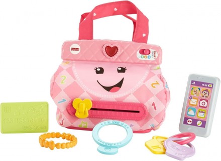 
	Інтерактивна сумочка для іграшок з 5 ігровими аксесуарами: телефон-брязкальце,. . фото 3