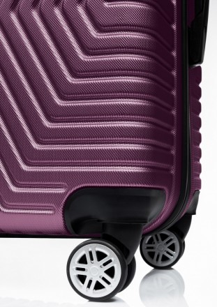 Пластиковый чемодан на колесах средний размер 70L GD Polo лиловый 60k001 medium . . фото 5