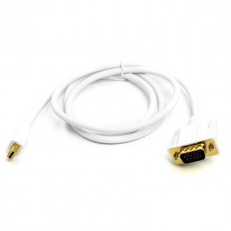 Кабель PowerPlant mini DisplayPort (M) - VGA (M), 1 м. Бородянка. фото 1 Кабель PowerPlant mini DisplayPort (M) - VGA (M), 1 м. Бородянка. фото 1