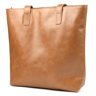 Жіноча сумка шоппер шкіра Алькор Limary lim-3440GS карамель. . фото 4