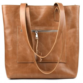 Жіноча сумка шоппер шкіра Алькор Limary lim-3440GS карамель. . фото 3